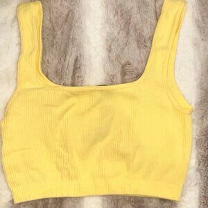 Zara Women's Ribbed Cropped Tank Top